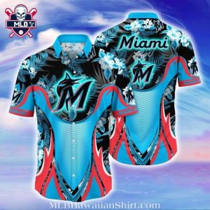 Aquatic Flora Surge – MLB Miami Marlins Aloha Shirt