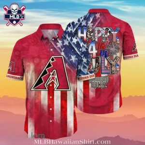 Arizona Diamondbacks 4th Of July Fireworks Celebration MLB Hawaiian Shirt