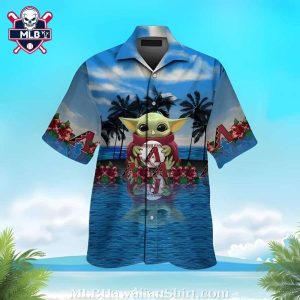 Arizona Diamondbacks Baby Yoda Island Oasis Hawaiian Shirt