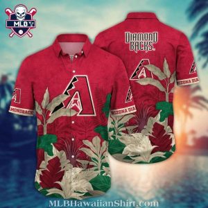 Arizona Diamondbacks Bold Botanical MLB Aloha Shirt
