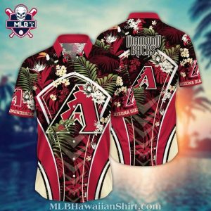 Arizona Diamondbacks Dark Floral MLB Hawaiian Shirt