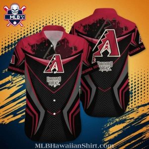 Arizona Diamondbacks Dynamic Black And Red Aloha Shirt