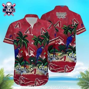 Arizona Diamondbacks Exotic Birds And Foliage MLB Tropical Hawaiian Shirt