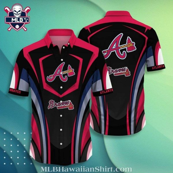 Atlanta Braves Classic Pinstripe Tropical Hawaiian Shirt