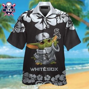 Baby Yoda Hibiscus Flower Chicago White Sox Hawaiian Shirt