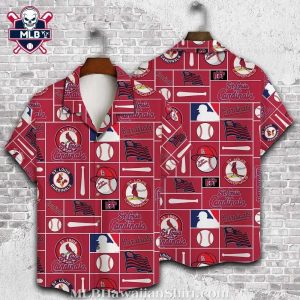 Ballpark Classic – Cardinals Baseball Iconic Red Hawaiian Shirt