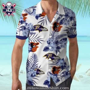 Baltimore Orioles And Ravens Dual Team Aloha Shirt
