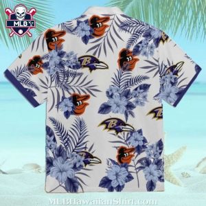 Baltimore Orioles And Ravens Dual Team Aloha Shirt