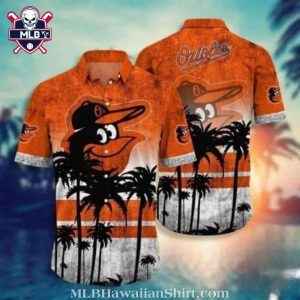 Baltimore Orioles Beach Palm Hawaiian Shirt