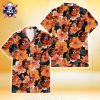 Baltimore Orioles Casual Orange Hibiscus Hawaiian Shirt