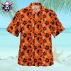 Baltimore Orioles Bright Orange Hibiscus Hawaiian Shirt