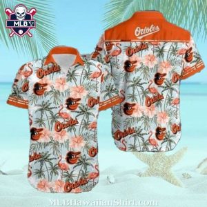 Baltimore Orioles Classic Hibiscus Hawaiian Shirt