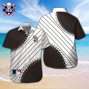 Baseball Diamond Elegance – Padres MLB Aloha Shirt