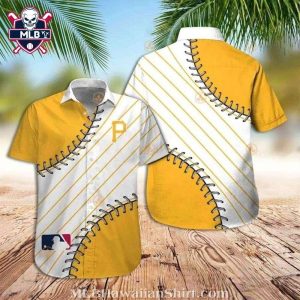 Baseball Seam Pittsburgh Pirates Hawaiian MLB Shirt