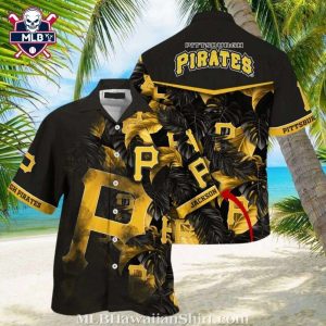 Black And Gold Foliage Pittsburgh Pirates Hawaiian Shirt – MLB Island Vibes