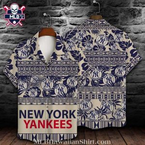 Bold Yankees XOXO Pattern Tropical Shirt – Yankees Hawaiian Shirt