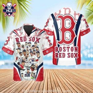 Boston Red Sox Championship Team Photo Tropical Hawaiian Shirt