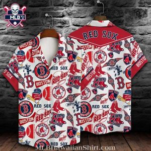 Boston Red Sox Classic Logo Party Hawaiian Shirt