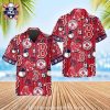 Boston Red Sox Classic White Floral Red Aloha Shirt