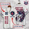 Boston Red Sox Floral And Logo MLB Hawaiian Shirt