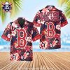 Boston Red Sox Floral And Pineapple Hawaiian Shirt