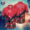 Boston Red Sox Floral Emblem Aloha Shirt