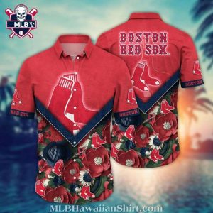 Boston Red Sox Floral Elegance Hawaiian Shirt
