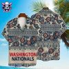 Festive Bloom – Washington Nationals Patriotic Floral Hawaiian Shirt