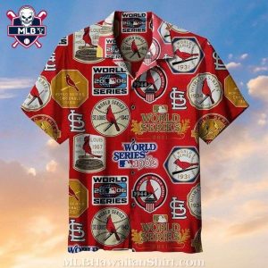 Cardinals Baseball Hawaiian Shirt – Vintage World Series Collage
