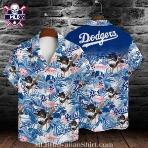 Cartoon Mascot Dodgers Tropical Fan Hawaiian Shirt