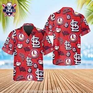 Champion’s Emblem Red St. Louis Cardinals MLB Hawaiian Shirt