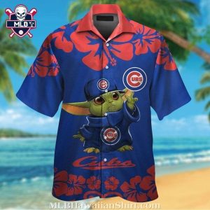 Chicago Cubs Aloha Shirt – Baby Yoda Hibiscus Edition