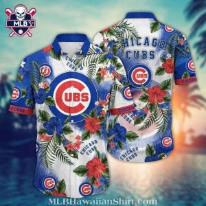 Chicago Cubs Beachside Bloom MLB Hawaiian Shirt – Lush Floral And Oceanic Blues