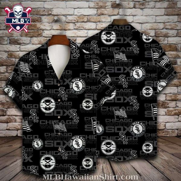 Chicago White Sox Aloha Shirt Featuring Vintage Logos And Baseball Icons