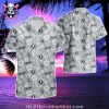 Chicago White Sox Floral Aloha Shirt with White And Grey Hibiscus Accents