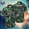 Chicago White Sox Dark Floral Aloha Shirt With Sunflower Accents