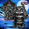 Chicago White Sox Floral Aloha Shirt with White And Grey Hibiscus Accents