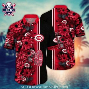 Cincinnati Reds Blossom Passion Hawaiian Shirt – MLB Tropical Floral Reds Gear