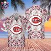 Cincinnati Reds Hawaiian Shirt With Ocean And Floral Graphics