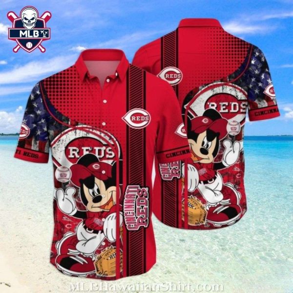 Cincinnati Reds Logo Print Hawaiian Shirt – Mickey Player Graphic Design