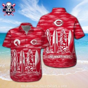 Cincinnati Reds Surf And Turf Hawaiian MLB Shirt – Reds Wave Rider Aloha