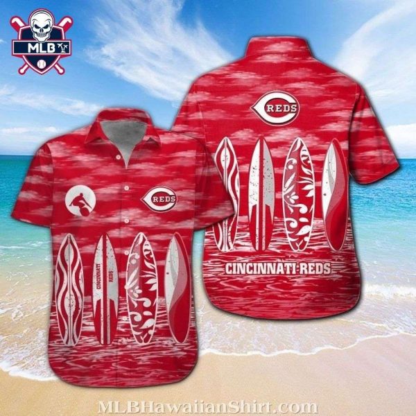 Cincinnati Reds Surf And Turf Hawaiian MLB Shirt – Reds Wave Rider Aloha