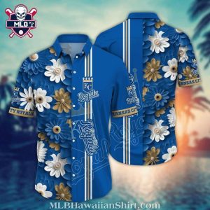 Classic Blue And White Daisy KC Royals Aloha Shirt