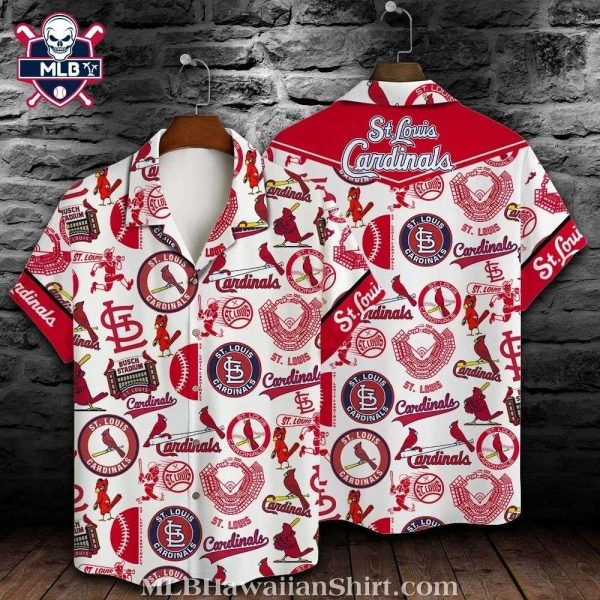 Classic Cardinal Pride White MLB St. Louis Hawaiian Shirt