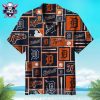 Classic Baseball Stitching Detroit Tigers Tropical Hawaiian Shirt