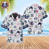 Baseball Red Tropical NY Yankees Hawaiian Shirt