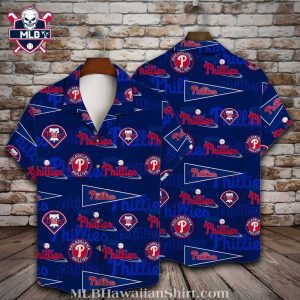Classic Phillies Pinstripe – Philadelphia Phillies Logo Hawaiian Shirt