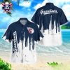 Cleveland Guardians Bold Stripes And Baseball Patch Aloha Shirt