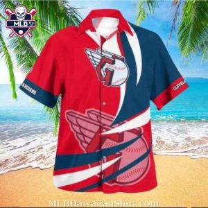 Cleveland Guardians Dynamic Baseball Stripes Aloha Shirt