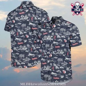 Cleveland Guardians Tropical Island Palms Hawaiian Shirt